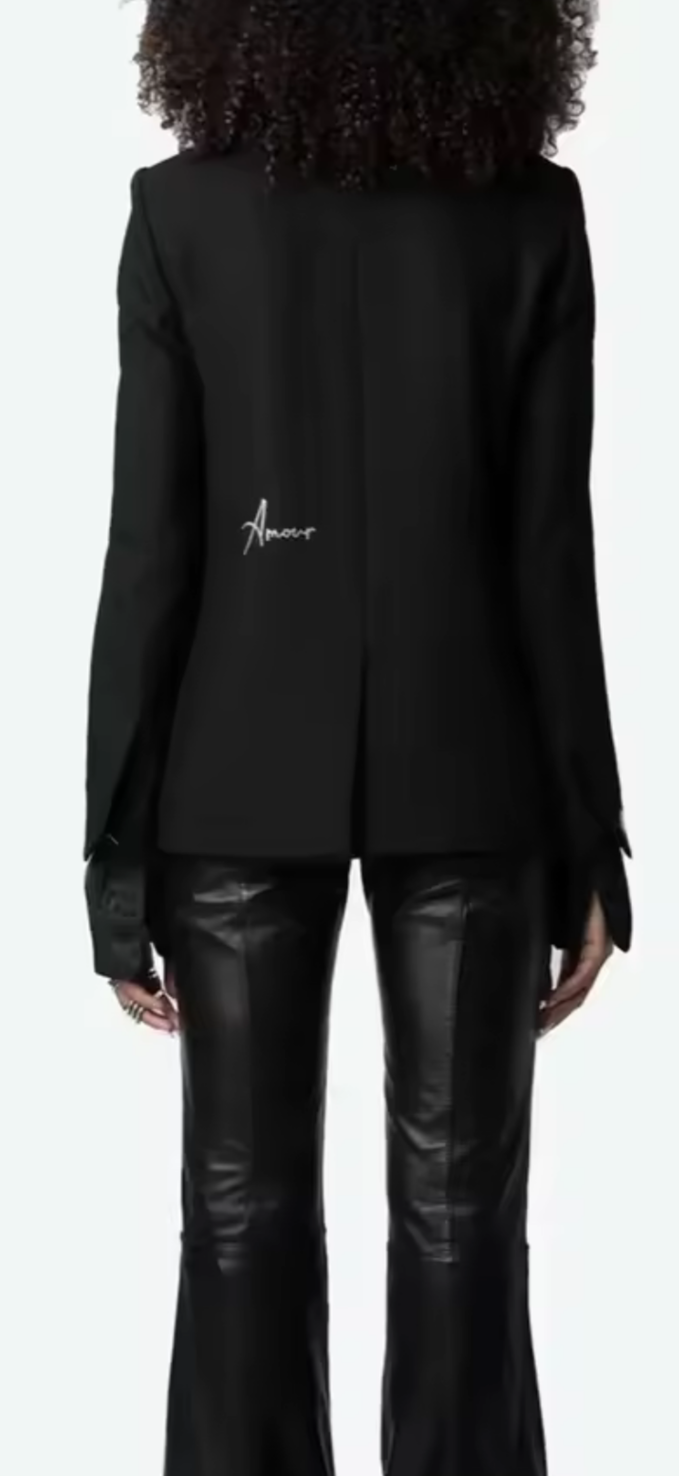 Beaded Letter Embellished Blazer