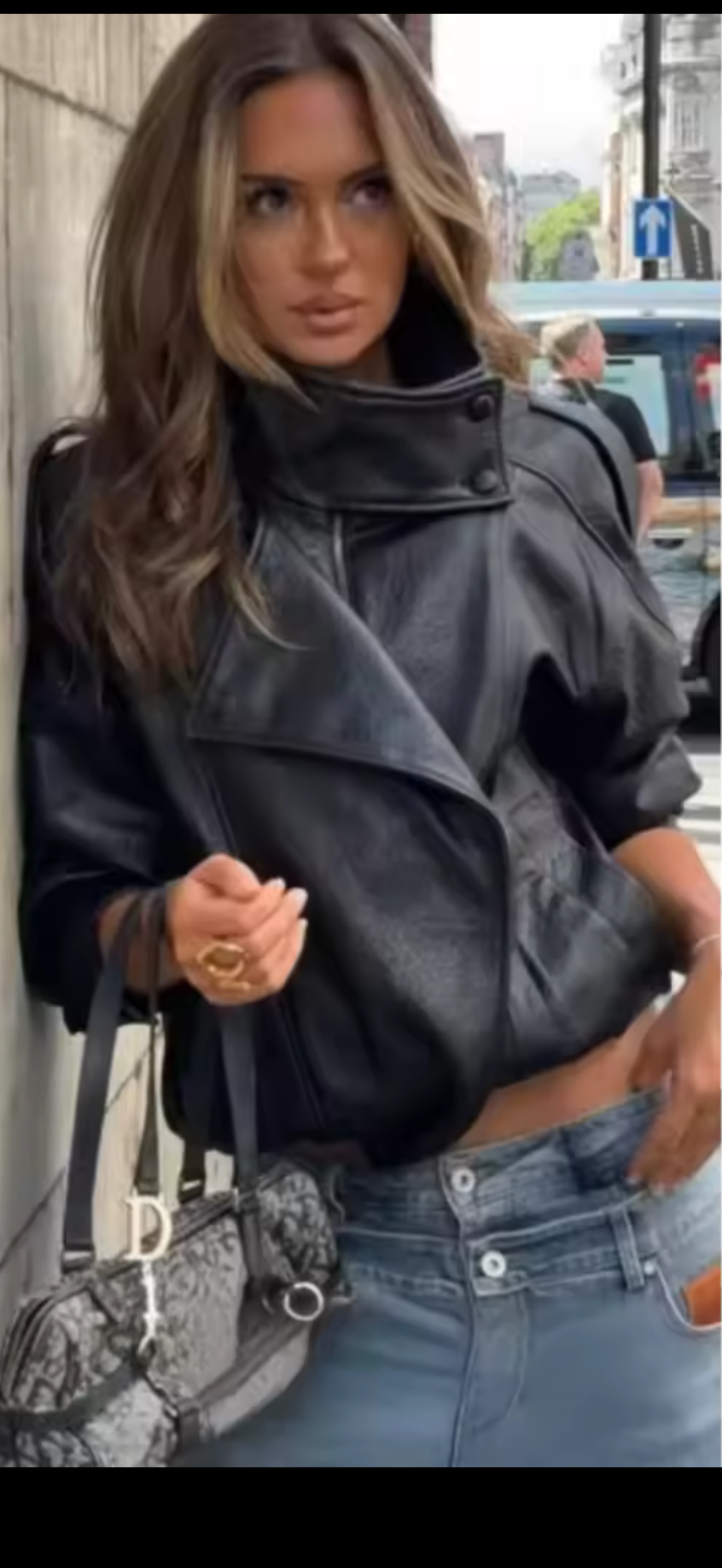 Faux leather jacket